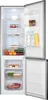An open refrigerator with food items on the shelves. Produktbild-Vorschau
