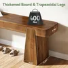 Banc en bois massif, banc d'entrée de style rustique en Voir les images du produit 6