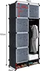 ACXIN DIY Kleiderschrank Regalsystem Garderobe aus Produktbild-Vorschau 2