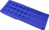 A blue plastic garment folding board with circular cutouts. Náhled obrázku produktu