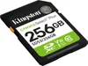 A Kingston 256GB SDXC memory card is shown at an angle against a white background. Náhľad obrázku produktu
