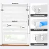 Doppelrollo Fenster ohne Bohren 70x210cm weiß JALOUSIESCOUT Produktbild-Vorschau 2