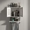 Relaxdays Hängeschrank, Handtuchhalter, 2 Doppelhaken, 2 Produktbild-Vorschau 3