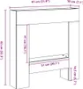 Haardombouw 81x18x82 cm bewerkt hout wit Productafbeelding-voorbeeld 10
