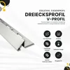 Dreiecksprofil V-Profil Edelstahlschiene Edelstahl V2A Produktbild-Vorschau 2