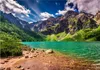 Vlies Fototapete Berge Alpen See Landschaft (254x184 cm - Produktbild-Vorschau 1