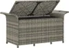 vidaXL Záhradná lavica s vankúšom sivá 116x46x57 cm Poly Náhľad obrázku produktu 6
