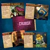 A collage of game cards with fantasy illustrations and German text. Produktbild-Vorschau
