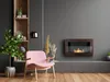 Bioethanol-Wandkamin 650 × 400 Braun Struktur matt mit Produktbild-Vorschau 3