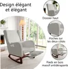 Sedia a dondolo con poggiapiedi, cuscino lombare e 2 tasche Anteprima dell’immagine prodotto 9
