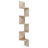 Wandregal Wand-Eckregal Wandregale 20x20x123cm Holzfarbe Produktbild-Vorschau 1