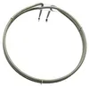 A circular metal heating element with two prongs extending upwards, isolated on a white background. Produktbild-Vorschau
