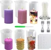 6er Set Silikon Kerzenform DIY, 3D Silikon Kerzen Gießform, Produktbild-Vorschau 1