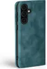 A close-up side view of a teal flip phone case for a Samsung Galaxy A17 / A17 5G. Produktbild-Vorschau
