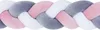 Mix Pink - Geflochtene Bettschlange Bettumrandung für Produktbild-Vorschau 6