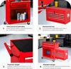 Vozík na nářadí s 10 přihrádkami - červený Náhled obrázku produktu 5