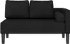 vidaXL Chaise longue avec coussins Tissu noir Voir les images du produit 3