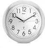 Funkwanduhr 25Cm Silber/Weiss Produktbild-Vorschau 1