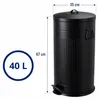 Contenitore per rifiuti Relaxdays, 40 litri, per la cucina, Anteprima dell’immagine prodotto 4