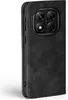 A close-up side view of a black flip phone case with a camera module visible. Produktbild-Vorschau