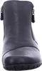 A close-up front view of a black ankle boot. Produktbild-Vorschau