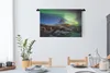 MuchoWow® Wandteppich Wandbehang Polarlicht über dem Berg Produktbild-Vorschau 3