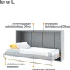 Schrankbett 90 x 200 Horizontal CP-06 Grau LENART CONCEPT Produktbild-Vorschau 4