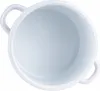 A top-down view of a white enamel pot with two handles. Podgląd zdjęcia produktu