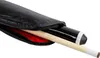 A close-up view of a billiard cue partially inside a black carrying case with a red lining. Podgląd zdjęcia produktu