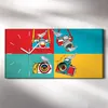 Wandbild Leinwand Bilder mit Uhr 60x30 Poster im Stil einer Produktbild-Vorschau 2