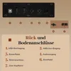 Diagram showing the rear and pedal connections of a digital piano. Produktbild-Vorschau