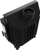 A black metal fireplace insert viewed from a high angle. Podgląd zdjęcia produktu