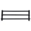 A black towel rack with three bars, mounted on a white background. Anteprima dell’immagine prodotto