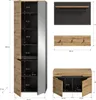 Garderobenmöbel-Set CANU 3-teilig - Basalt grau/Artisan Produktbild-Vorschau 22