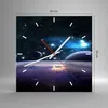 Wanduhr - Quadrat - Glasuhr - Kosmos Planet - 30x30cm - Produktbild-Vorschau 3