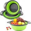Lot de 2 - Passoire en silicone pliable, Bol en silicone, Voir les images du produit 6