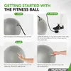 Tunturi Anti Burst Fitness Ball avec Pompe - Ballon de yoga Voir les images du produit 5