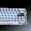 Close-up of a gaming keyboard with illuminated keys. Produktbild-Vorschau