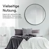 Wandspiegel 120 cm, rund, matt schwarz, Aluminiumrahmen Produktbild-Vorschau 4
