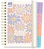 Häfft-Timer Fancy 2026/2027 / A5 / Flower Power rosé / Produktbild-Vorschau 1