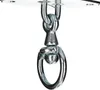 A close-up view of a metal ceiling hook with a swivel mechanism, designed for hanging items like hammocks or punching bags. Produktbild-Vorschau