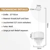 A diagram showing the technical details and dimensions of a pendant lamp. Náhľad obrázku produktu