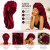 Dlouhá červená saténová čepice na spaní - Satin Bonnet pro Náhled obrázku produktu 7