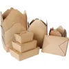 Menübox aus Pappe – Lunchbox Take-away – Braun – 225×165×88 Produktbild-Vorschau 3
