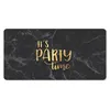 MuchoWow® Mauspad Mousepad Zitat - Party - Gold - Marmor Produktbild-Vorschau 1