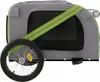 vidaXL Príves na bicykel Psy Zelená a sivá Oxford tkanina a Náhľad obrázku produktu 6