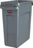 Rubbermaid Abfallbehälter Slim Jim mit Lüftungskanälen grau Produktbild-Vorschau 1
