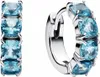 Pandora Damen-Creolen Ohrringe, Hellblau und Silber, Produktbild-Vorschau 3