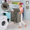 COSTWAY 110L kosz na pranie z pokrywą, ręcznie pleciony Podgląd zdjęcia produktu 5