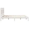 vidaXL Massivholzbett Extra Lang ohne Matratze Weiß 160x220 Produktbild-Vorschau 5